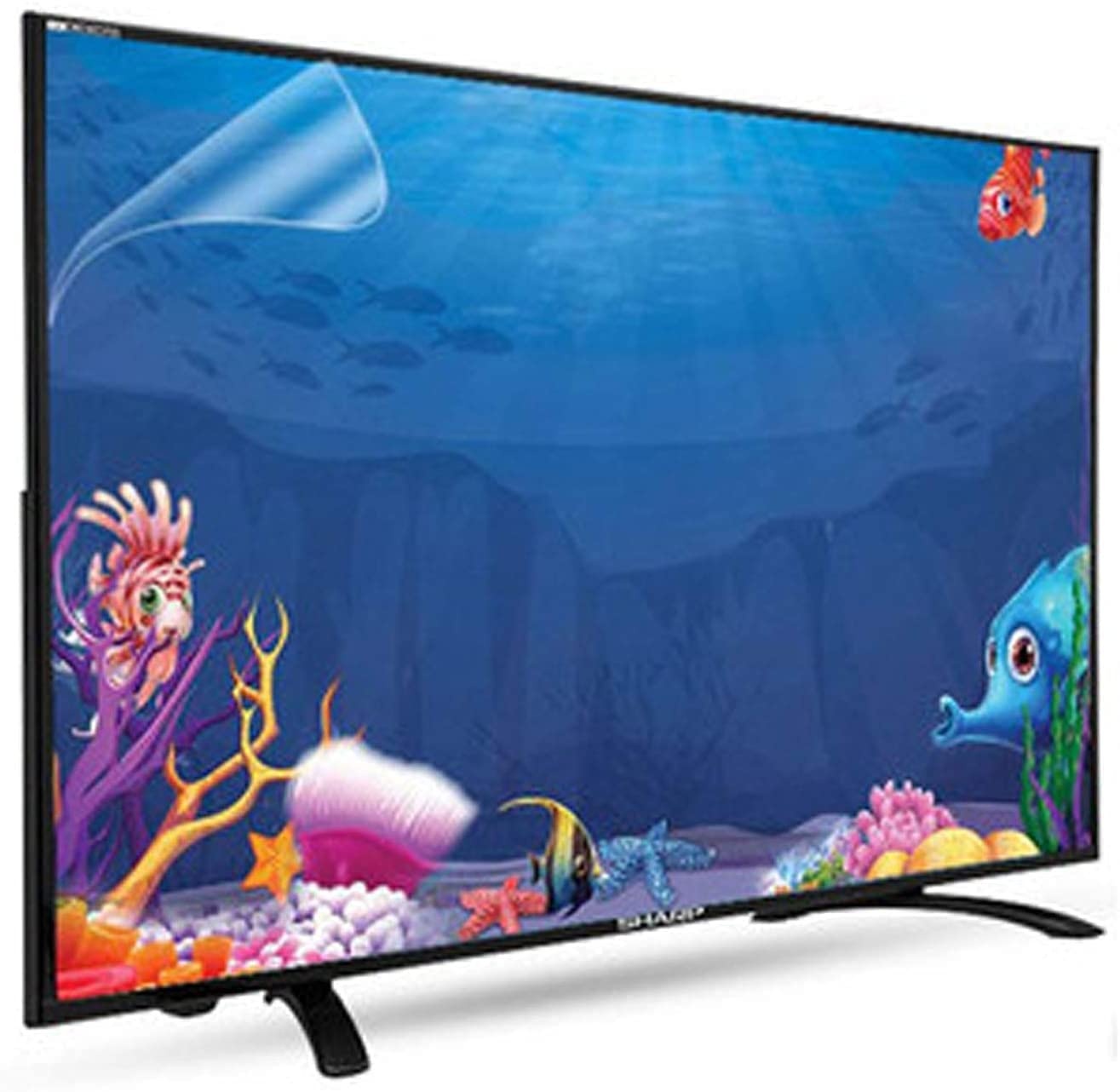 JHZDX Anti Blue Light/Anti-Smashing/Anti-Glare/Anti-Kratz-Folie Für TCL/Samsung/Toshiba/Sony/LG/Hisense 32-75 Zoll TV-Bildschirmschutzfolie,32"