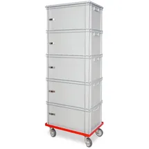 BRB-Lagertechnik Archivboxen für DIN A4 Ordner 5-tlg. grau