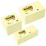 Post-it 12 + 12 GRATIS: Post-it® Notes Haftnotizen-Set 654655P gelb 12 Blöcke + GRATIS 12 Blöcke Haftnotizen 5,1 x 3,8 cm