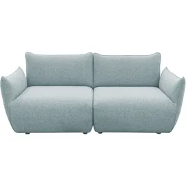 DOMO collection Big-Sofa DOMO COLLECTION "Bristol in 2 Breiten, Taschenfederkern für hohen Sitzkomfort", blau (hellblau), B:194cm H:79cm T:102cm, 100% Polyester, Sofas, Big-Sofa, Breite 194cm. Pflegeleichter Strukturstoff