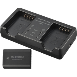 OM System SBCX-1 Ladegerät + Akku