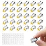 Riisoyu 30 Stück Mini LED Lichter für Puppenhäuser, Warmweißes zum Kleben Micro LED Licht zum Selbermachen mit Batterie Miniatur Lichter für Vitrinen Mini-Scheinwerfer für Papierlaternen