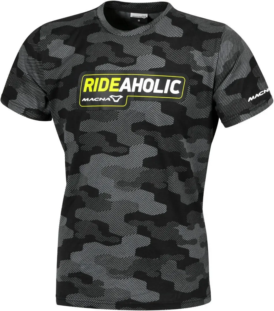 Macna Dazzle Rideaholic Damen T-Shirt, schwarz-mehrfarbig, Größe L