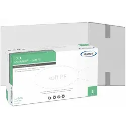 MaiMed® soft PF Einmalhandschuhe, Latex, ungepudert 74015 , 1 Karton = 10 Packungen = 1.000 Stück, Größe S