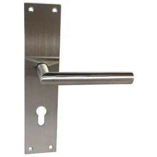None Türbeschlag Edelstahl Türbeschlag Renovierung 1723-T LS Türdrücker, extra flaches Türschild silberfarben