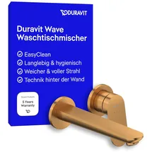 Duravit Wave Einhandmischer Bronze gebürstet