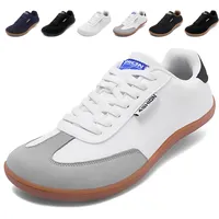 ASHION Barfußschuhe für Damen Herren mit Breite Zehenbox Minimalistische Barfuss Schuhe,A Weiß Grau,43 EU - 43 EU Weit