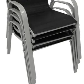 DEGAMO PALAMOS Gartenstuhl 56 x 0 x 95 cm schwarz 4 St.