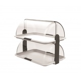 Biesse Buffet Vitrine Doppelt, Plastik,weiß:  46.5x31.5x41 cm