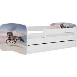 raumhirsch furniture Kinderbett mit Pferd 80 x 180 cm Holzwerkstoff weiß