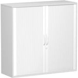 geramöbel Flex Rollladenschrank lichtgrau, silber 2 Fachböden 120,0 x 42,5 x 118,2 cm