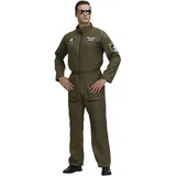 Jutrisujo kostüm Herren Kampfjet Pilot Aviator Playsuit Army Armee Bundeswehr Sexy Halloween Cosplay Party ArmeeGrün L - L