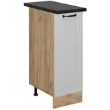 Vicco Apothekerschrank R-Line, Weiss Landhaus/Goldkraft Eiche, 30 cm, AP Anthrazit