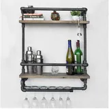 Asir Wandregal 67 x 17 x 60 cm Braun/Schwarz