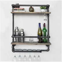 Asir Wandregal 67 x 17 x 60 cm Braun/Schwarz