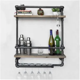 Asir Wandregal 67 x 17 x 60 cm Braun/Schwarz