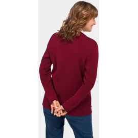 GOLDNER Kurzgröße Longstrickjacke dunkelrot 20