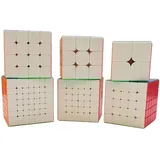 Zauberwürfel Puzzle Cubes Set, 6 Puzzle Cubes Collection, Stickerless, 2x2 bi...