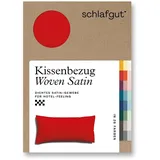 schlafgut Kissenbezug Woven Satin 40 x 80 cm Rot