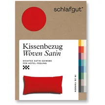 schlafgut Kissenbezug Woven Satin 40 x 80 cm Rot
