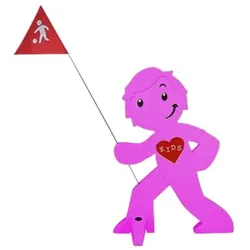 BEACHTREKKER Streetbuddy Warnfigur für mehr Kindersicherheit - magenta
