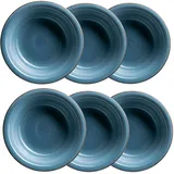 Mäser Suppenteller 21,6 cm, 6-er Set, DUNKELBLAU