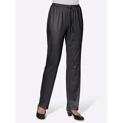 Jerseyhose CLASSIC BASICS, Damen, Gr. 38, Normalgrößen, schwarz, 100% Polyester, unifarben, lang, Hosen