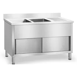 Royal Catering Doppel Spülenschrank - 140 cm