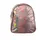 Cepewa trendiger Damen Mini-Rucksack Metallic Grau/Rosa