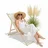 MuCoLa Strandstuhl 51,5 x 98,5 x 101,5 cm beige
