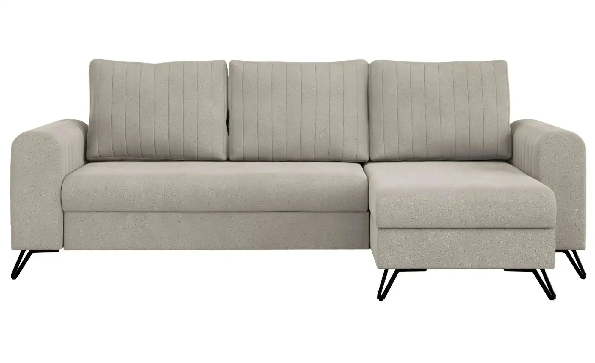 Ecksofa mit Schlaffunktion Axel , beige , Maße (cm): B: 242 H: 90