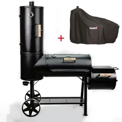 TAINO CHIEF 130kg Smoker Set Abdeckhaube Holzkohle-Grill BBQ