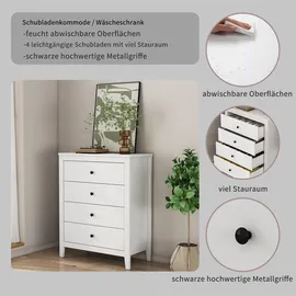 OTTO home Borkum Sideboard 80 x 100 x 40 cm Weiß