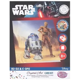 Craft Buddy R2-D2 & C-3PO, Karte 18x18cm Crystal Art