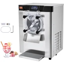 Vevor Kommerzielle Eiscreme-Maschine, 12 L/h Einzelgeschmacksrichtung Arbeitsplatten-Eiscrememaschine für Hartes Servieren, 4,5 L Edelstahlzylinder,