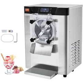 Vevor Kommerzielle Eiscreme-Maschine, 12 L/h Einzelgeschmacksrichtung Arbeitsplatten-Eiscrememaschine für Hartes Servieren, 4,5 L Edelstahlzylinder,