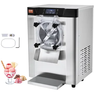 Vevor Kommerzielle Eiscreme-Maschine, 12 L/h Einzelgeschmacksrichtung Arbeitsplatten-Eiscrememaschine für Hartes Servieren, 4,5 L Edelstahlzylinder,