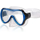 aquazon Maui Junior Medium Schnorchelbrille, Taucherbrille, Schwimmbrille, Tauchmaske für Kinder, Jugendliche von 7-12 Jahren, Tempered Glas, sehr robust, tolle Passform, Farbe:blau Junior