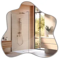 Tulup Spiegel, Transparent, Glas, Organisch, 67.6x67.6x0.4 cm, Spiegel, Wandspiegel