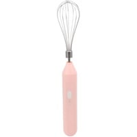 Handheld USB Lade Elektrische Schneebesen Tragbare Edelstahl Milchaufschäumer Küche Bar Liefert (Rosa)