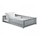 petits-meubles Standbett Maya 120 x 200 cm Kiefer grau