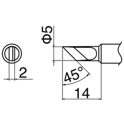 Lötspitze Serie T18, Format K2x14