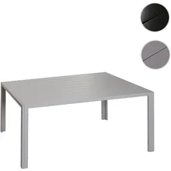 Alu-Esstisch HWC-N40, Tisch Bistrotisch Gartentisch Balkontisch, wetterfest 140x80cm ~ hellgrau