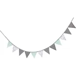 roba Wimpelkette Girlande 12 Wimpel 2 m Blau