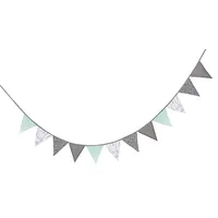 roba Wimpelkette Girlande 12 Wimpel 2 m Blau
