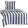 Traumschlaf Usedom Gestreift Blau 200 x 220 cm + 2 x 80 x 80 cm