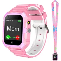 4G Kinder Smart Watch für Jungen Mädchen, Wasserdichtes Smartwatch-Telefon mit GPS WiFi-Videoanruf SOS-Kamera-Armbanduhr für Kinder 3-14 Geburts... - Rosa