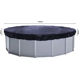 Quick Star Poolabdeckung Rund schwarz 460 cm