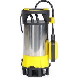 Wiltec 3 in 1 Flachsaugpumpe Edelstahl 1100 W 18000 l/h