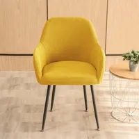 Highdi Stuhlhussen mit Armlehne Stretch Stuhlbezug aus Einfarbiger Jacquard, Sesselbezug Waschbar Universal für Esszimmerstühle, für Haushalt, Büros, Hotel (ohne Stühle) (Gold,2er Set)